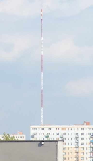 Wieża Telewizyjna Olsztyn widok z Galerii Warmińskiej